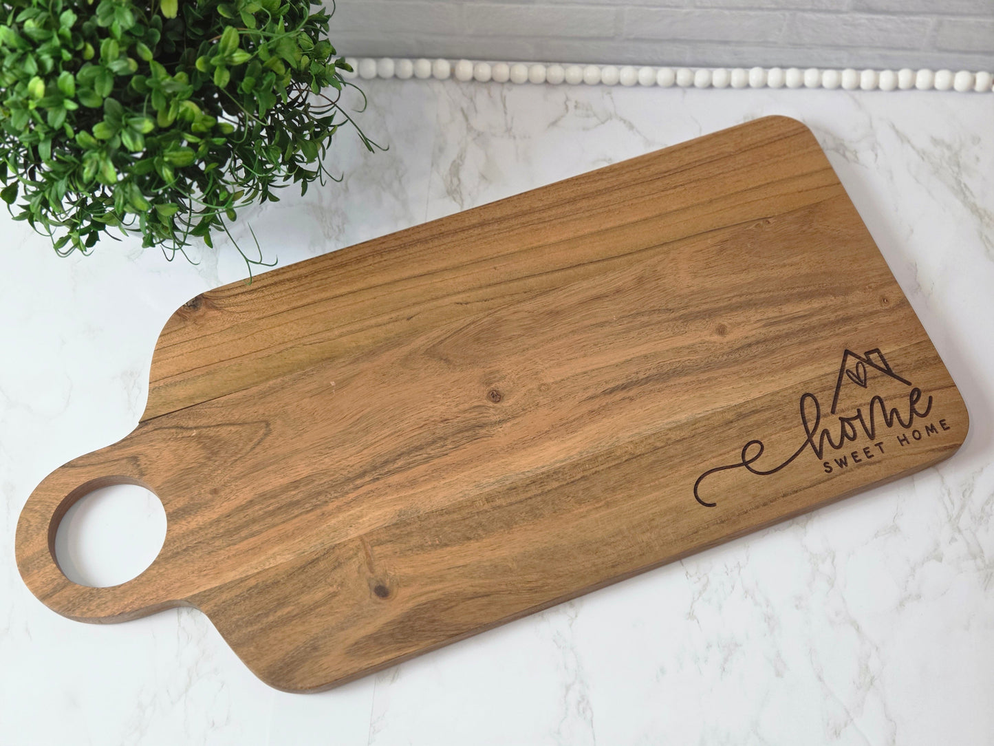 Home Sweet Home Engraved Wooden Charcuterie & Cutting Board