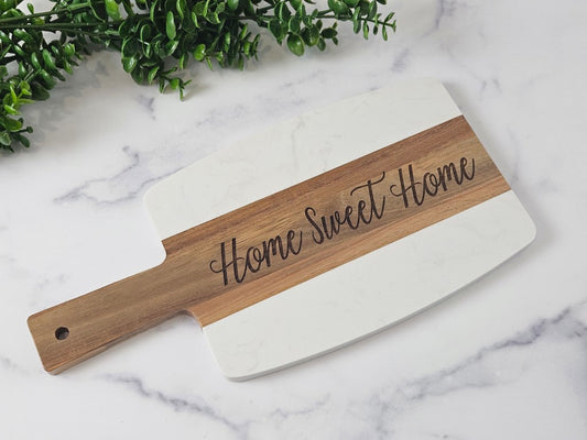 Marble & Acacia Wood Cutting Board