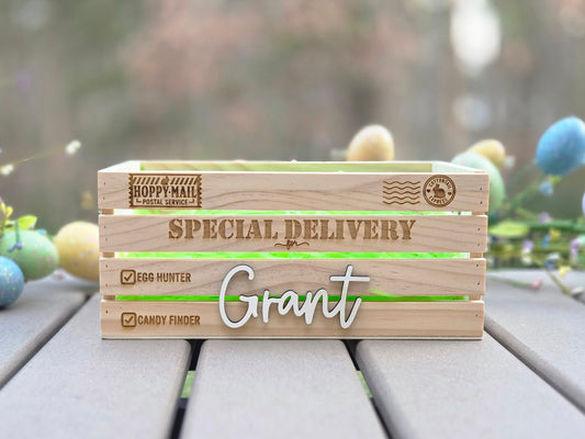 Personalized Wooden Easter Basket