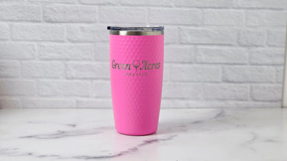 20 oz. Stainless Steel Engraved Dimpled Golf Tumbler