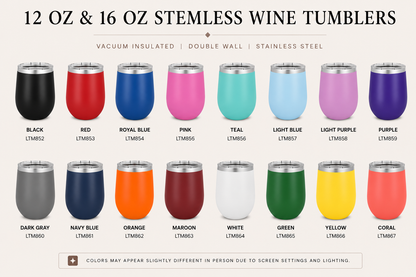 12 oz. Engraved Wine Tumbler