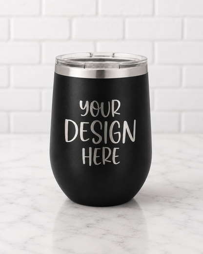 12 oz. Engraved Wine Tumbler