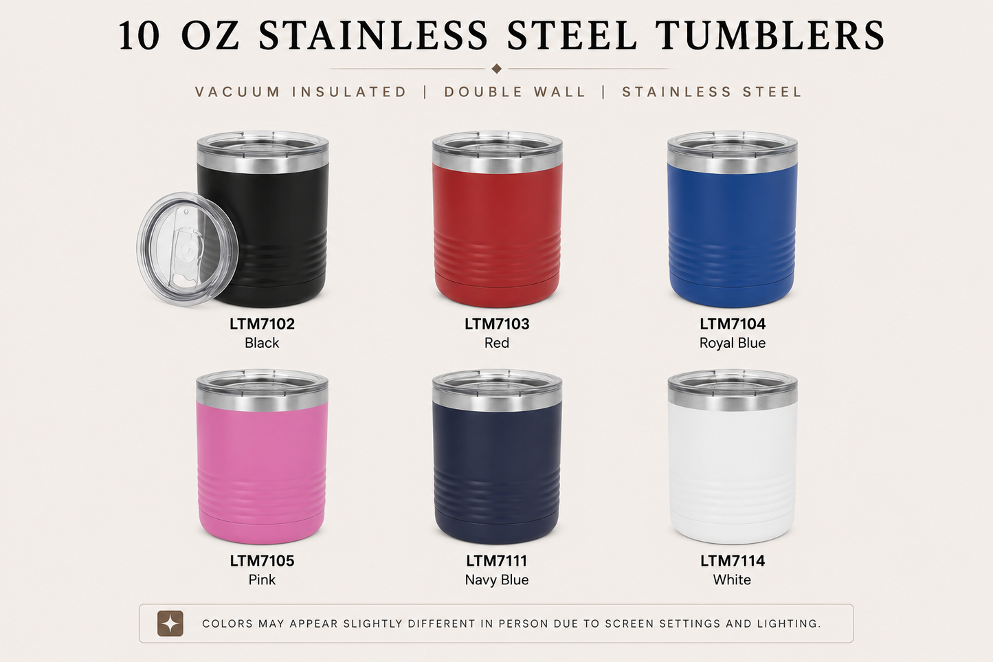 10 oz. Stainless Steel Engraved Tumbler