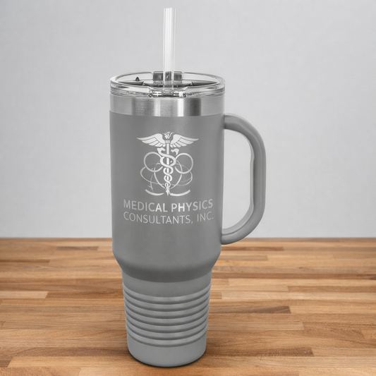Custom Engraved Image Tumbler with Handle & Straw (40oz)