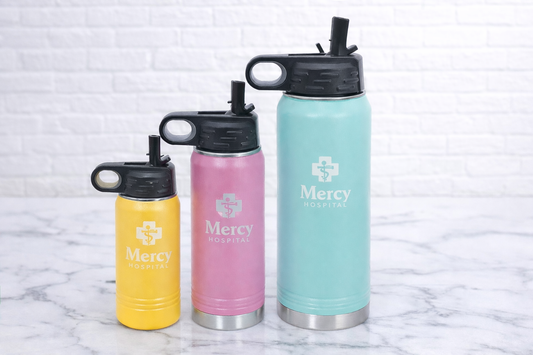 Custom Engraved Image Water Bottle (12, 20, 32oz)