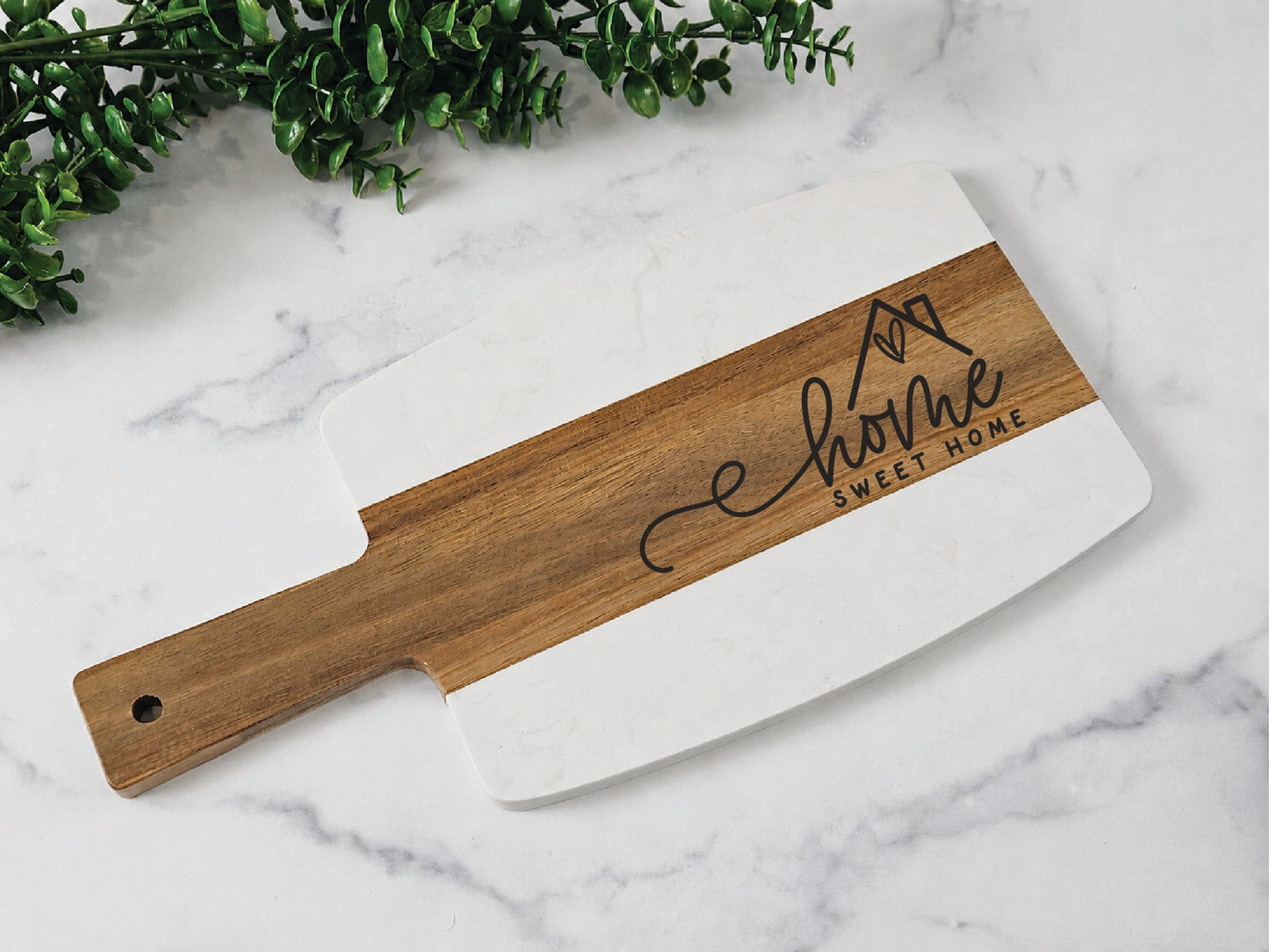 Marble & Acacia Wood Cutting Board
