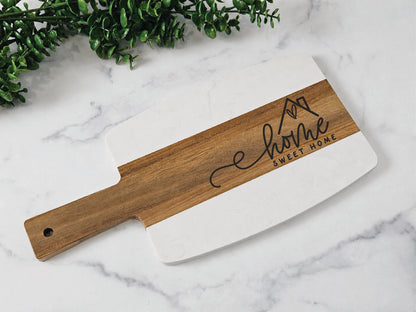 Marble & Acacia Wood Cutting Board
