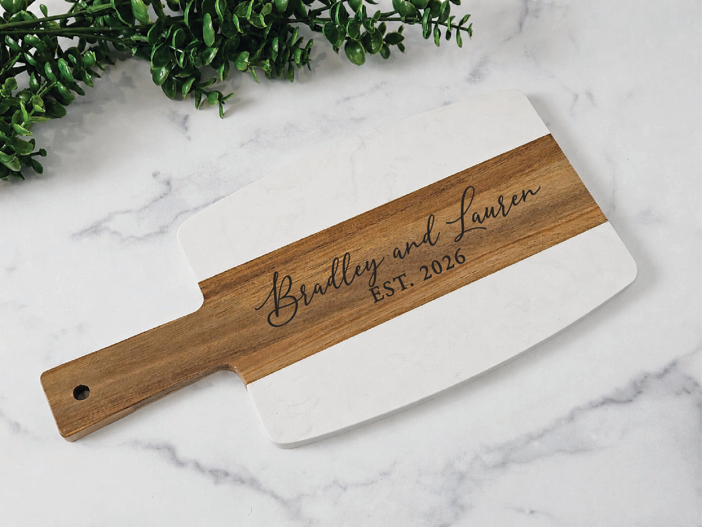 Marble & Acacia Wood Cutting Board