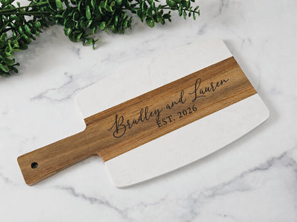 Marble & Acacia Wood Cutting Board