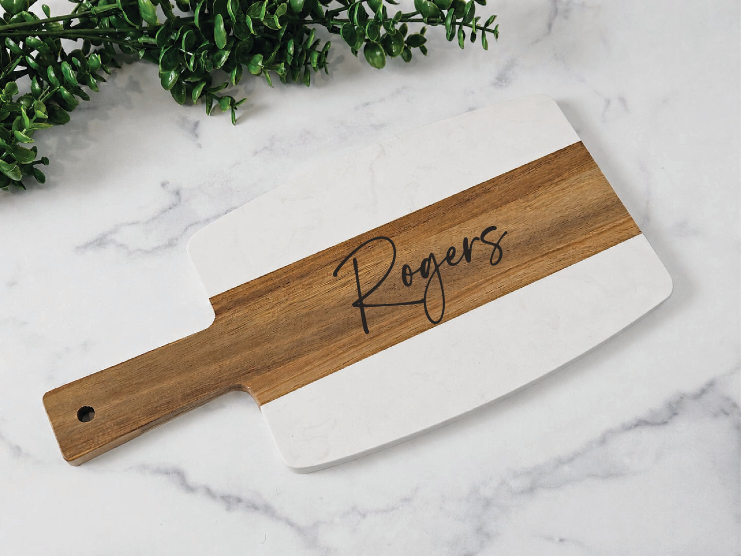 Marble & Acacia Wood Cutting Board