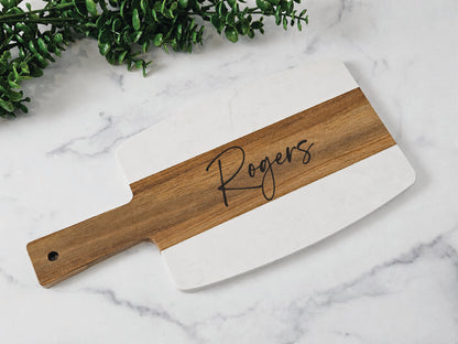 Marble & Acacia Wood Cutting Board