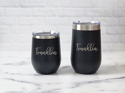 12 oz. Engraved Wine Tumbler